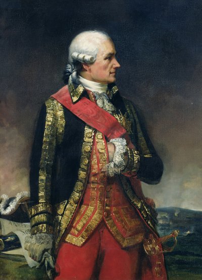 Jean-Baptiste de Vimeur (1725-1807) Conde de Rochambeau (óleo sobre tela) de Charles Philippe Lariviere