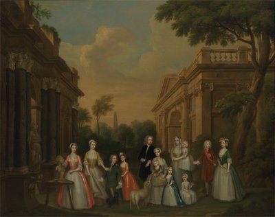 The Finch Family, c.1732 (óleo sobre tela) de Charles Philips