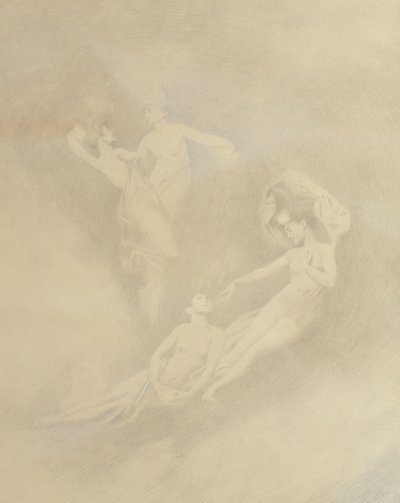 Espíritos na névoa (silverpoint) de Charles Prosper Sainton