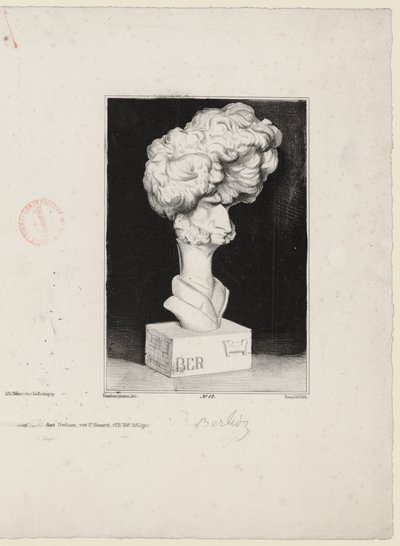 Hector Berlioz de Charles Ramelet (1805-1851) após um busto de Jean-Pierre Dantan (1800-1869) de Charles Ramelet