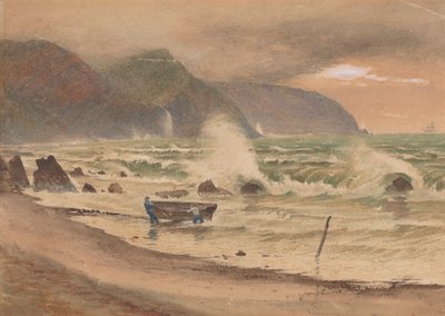 Paisagem com Dois Homens e um Barco de Charles Reginald Aston
