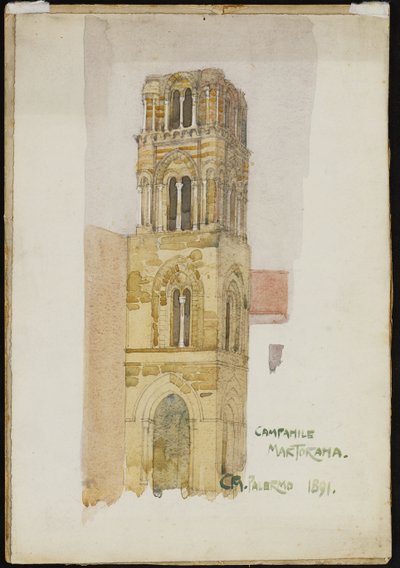 Torre do sino Martorana, Palermo, 1891 de Charles Rennie Mackintosh