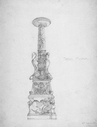 Castiçal , Museu de Nápoles, 1891 de Charles Rennie Mackintosh