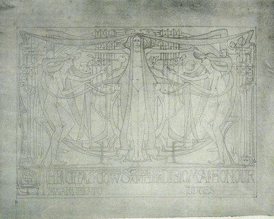 Diploma de Honra, Escola de Arte de Glasgow, 1893 (impressão em aquarela sobre papel de arroz) de Charles Rennie Mackintosh