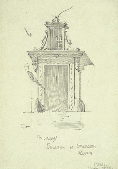 Porta, Palazzo di Venezia, Roma de Charles Rennie Mackintosh