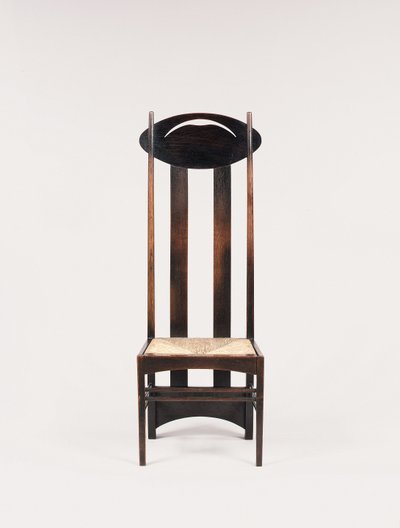 Cadeira lateral com encosto alto para Argyle Street Tea Rooms, Glasgow de Charles Rennie Mackintosh