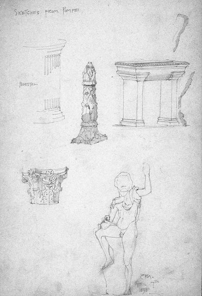 Esboços de Pompeia, 1891 de Charles Rennie Mackintosh