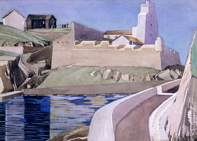 O farol, 1927 (wc sobre lápis no papel) de Charles Rennie Mackintosh