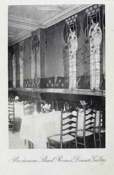 Porção de Mural para Cranston Tearooms, Buchanan Street, Glasgow de Charles Rennie and MacDonald Mackintosh Margaret Mackintosh