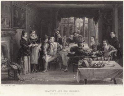 Falstaff e seus amigos de Charles Robert Leslie