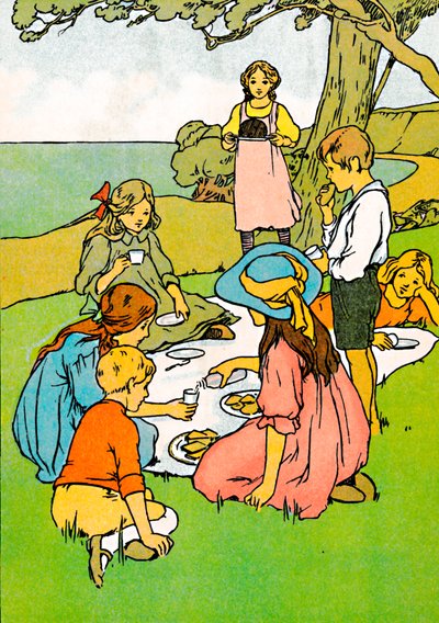 Um jantar de Natal na Nova Zelândia, 1912 de Charles Robinson