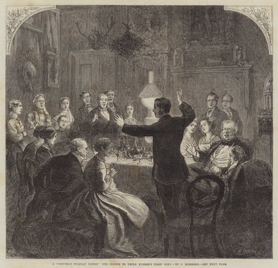 Uma lição do feriado do Natal, o coro à canção cómica do tio Evered de Sir John Charles Robinson