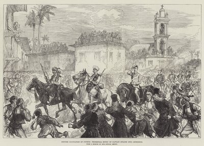 Ocupação britânica de Chipre, entrada triunfal do capitão Swaine em Levconico de Sir John Charles Robinson