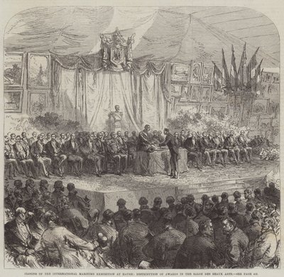 Encerramento da Exposição Internacional Marítima de Havre, Distribuição de Prêmios no Salão das Belas Artes de Sir John Charles Robinson