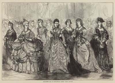 Bola de fantasia na Marlborough House, trajes femininos de Sir John Charles Robinson