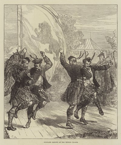 Dança das Terras Altas no Palácio de Cristal de Sir John Charles Robinson