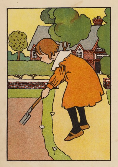 Ilustração para Babes and Birds (litografia a cores) de Charles Robinson