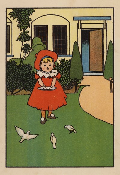 Ilustração para Babes and Birds (litografia a cores) de Charles Robinson
