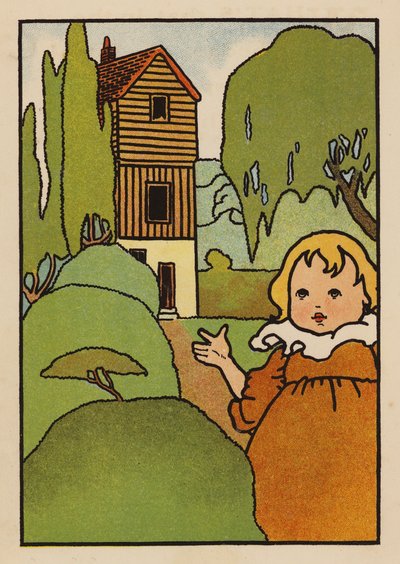 Ilustração para Babes and Birds (litografia a cores) de Charles Robinson