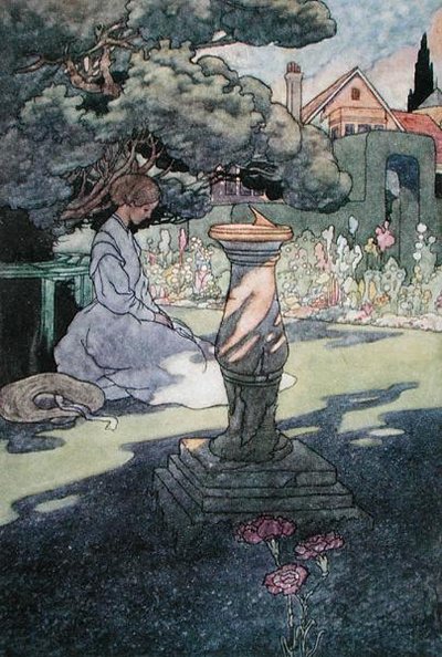 Últimos raios de sol, publicado em 1912 (cor litho) de Charles Robinson