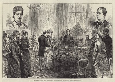 Casamento do Conde de Rosebery com a Miss Hannah Rothschild, a Cerimônia Civil de Sir John Charles Robinson