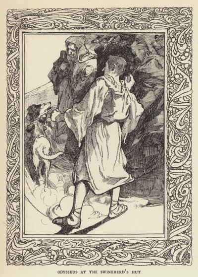 Odisseu na cabana dos Swineherds de Sir John Charles Robinson