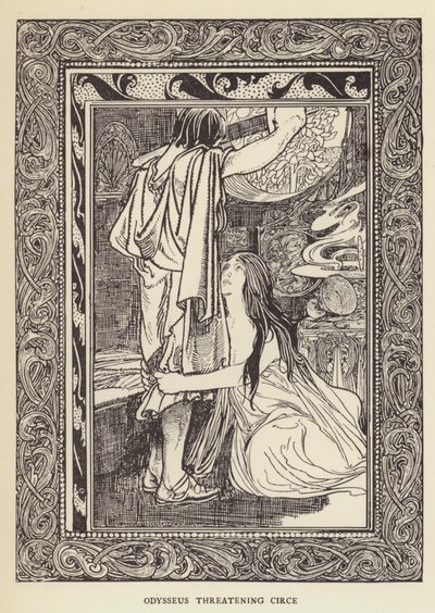 Odisseu ameaçando Circe de Sir John Charles Robinson