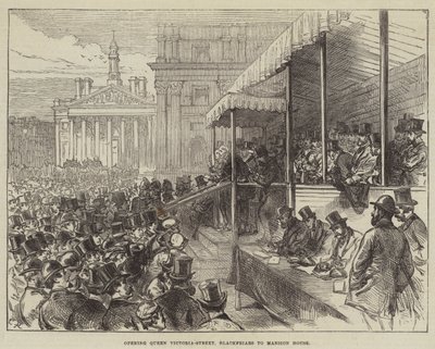 Abrindo Queen Victoria-Street, Blackfriars para Mansion House de Sir John Charles Robinson