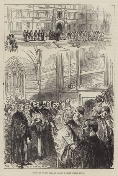 Abertura do New Hall e da Biblioteca do Keble College, Oxford de Sir John Charles Robinson
