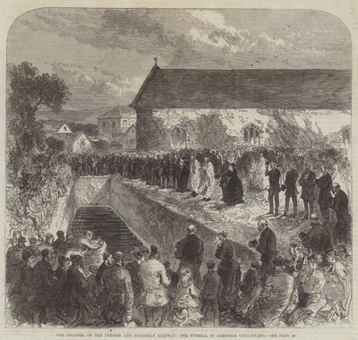 O desastre na estrada de ferro de Chester e Holyhead, o funeral no cemitério de Abergele de Sir John Charles Robinson