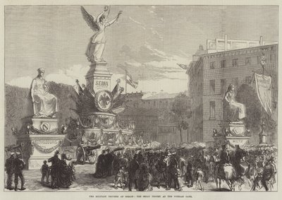 O triunfo militar em Berlim, o Troféu Sedan no Portão de Potsdam de Sir John Charles Robinson