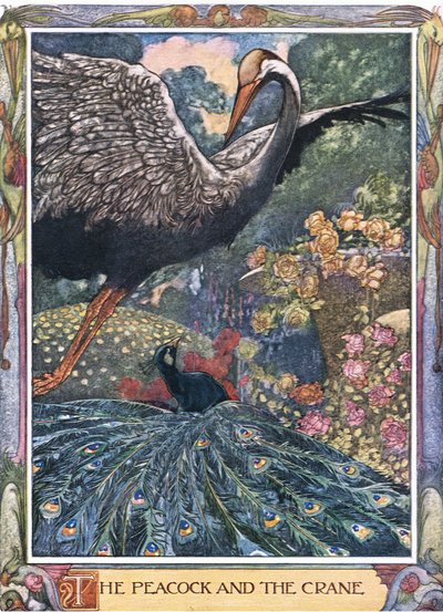 O pavão e o guindaste, década de 1930 de Charles Robinson