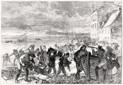 O desastre da Ponte Tay: Pedaços de destroços fundidos na praia em Broughty Ferry de Charles Robinson