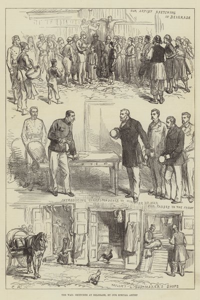 A guerra, Sketches at Belgrade de Sir John Charles Robinson