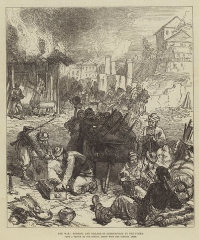 A guerra, queima e pilhagem de Gurgusovacz pelos turcos de Sir John Charles Robinson