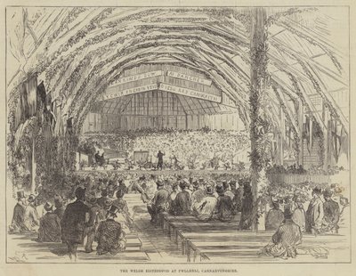 O galês Eisteddfod em Pwllheli, Carnarvonshire de Sir John Charles Robinson