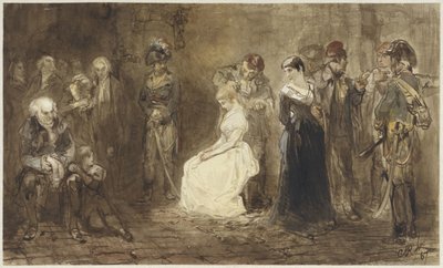 Princesa Elisabeth de França na prisão, 10 de Maio de 1794 de Charles Rochussen