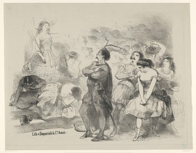 Cena do ballet Astaroth
Anúncios de ballets e peças de teatro no Teatro da Cidade de Amesterdão (título da série) de Charles Rochussen