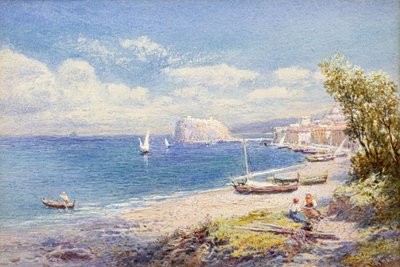 Baía de Nápoles (aguarela) de Charles Rowbotham