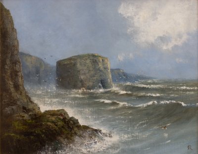 Marsden Rock (óleo a bordo) de Charles Rutherford
