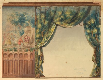 Projeto para parte da escada em Château-sur-Mer, Newport, Rhode Island de Charles Salagnad, French