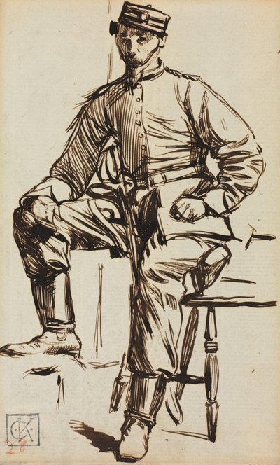 Charles Keene como voluntário de Charles Samuel Keene