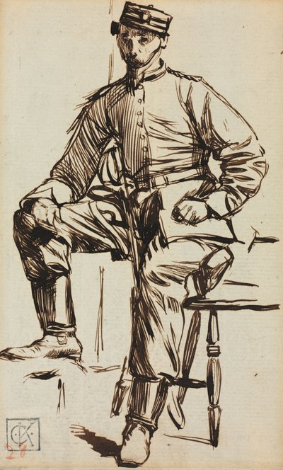 Charles Keene como voluntário. de Charles Samuel Keene