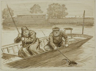 Cena de pesca de Charles Samuel Keene