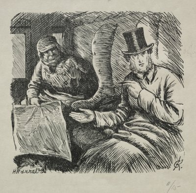 Proibido fumar estritamente, 1868. de Charles Samuel Keene