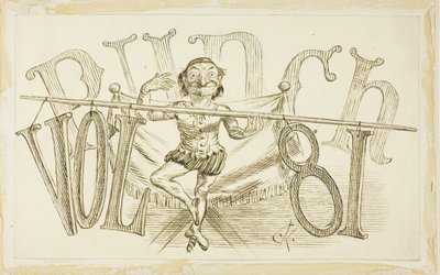 Estudo para página de rosto de Punch, Volume 81 de Charles Samuel Keene