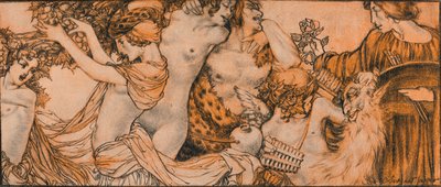 Uma ilustração do Rubaiyat de Omar Khayyam, século c20th 1914-1915 de Charles Sergeant Jagger