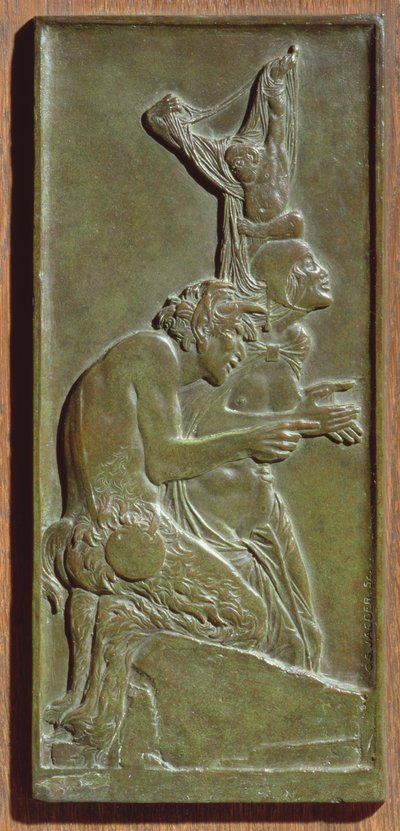 Ninfa e Sátiro, c.1930 (bronze) (ver também 165266) de Charles Sergeant Jagger