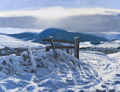 Borders Snow, 2012 (óleo sobre tela) de Charles Simpson