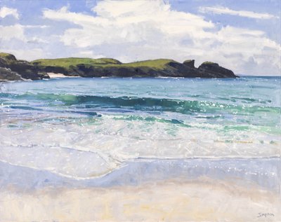 Clachtoll Sea, 2017 (óleo sobre tela) de Charles Simpson